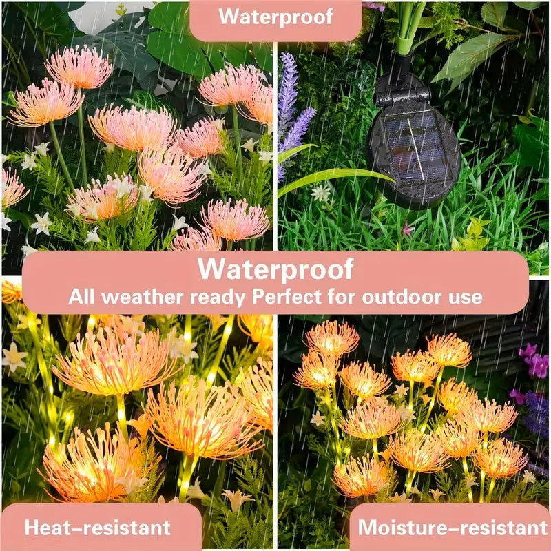 Solar Spider Lily Flower Lights for Waterproof Garden Decor
