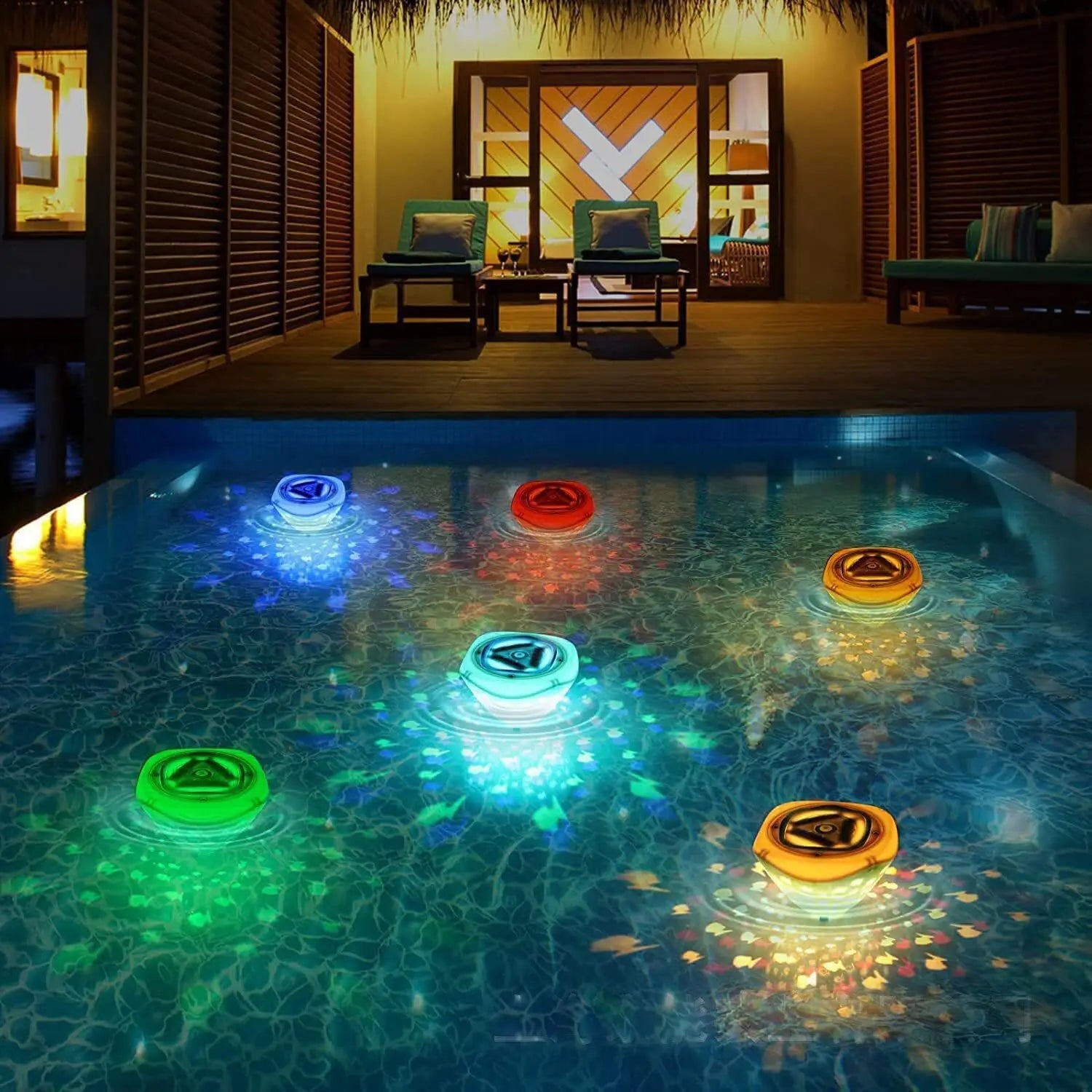 Floating Waterproof Pool Lights Colorful LED Spa Lamp
