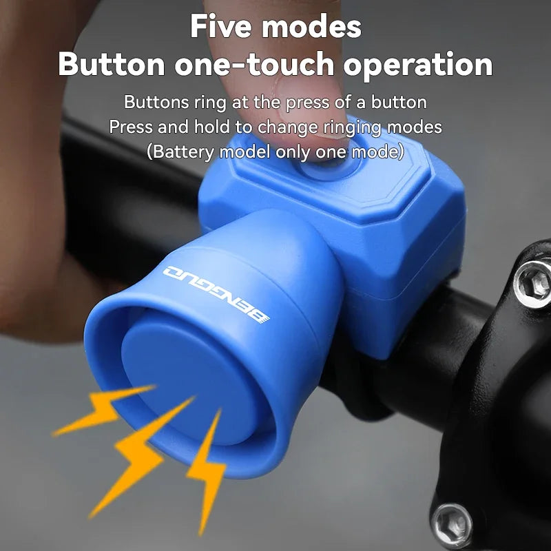 120dB Electric Bike Horn Waterproof Bicycle Bell MTB Scooter Alarm