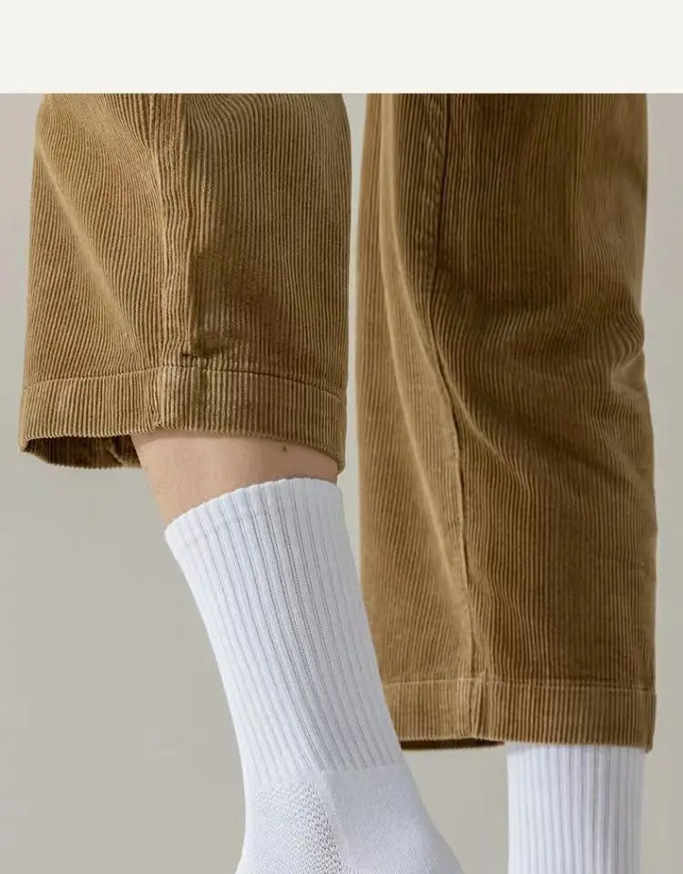 Mens Thick Cotton Towel Bottom Sport Socks Basketball Winter Warm Crew