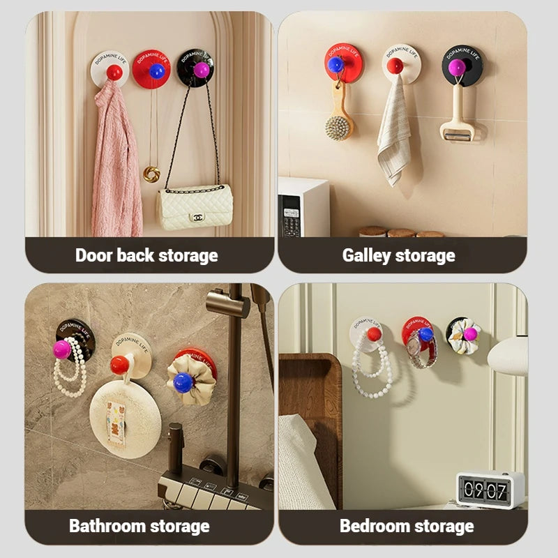 Adhesive Wall Hook Durable No-Drill Coat & Bathroom Storage Hook