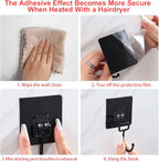 Rotating Self-Adhesive Hooks Waterproof Wall Storage Hook Set