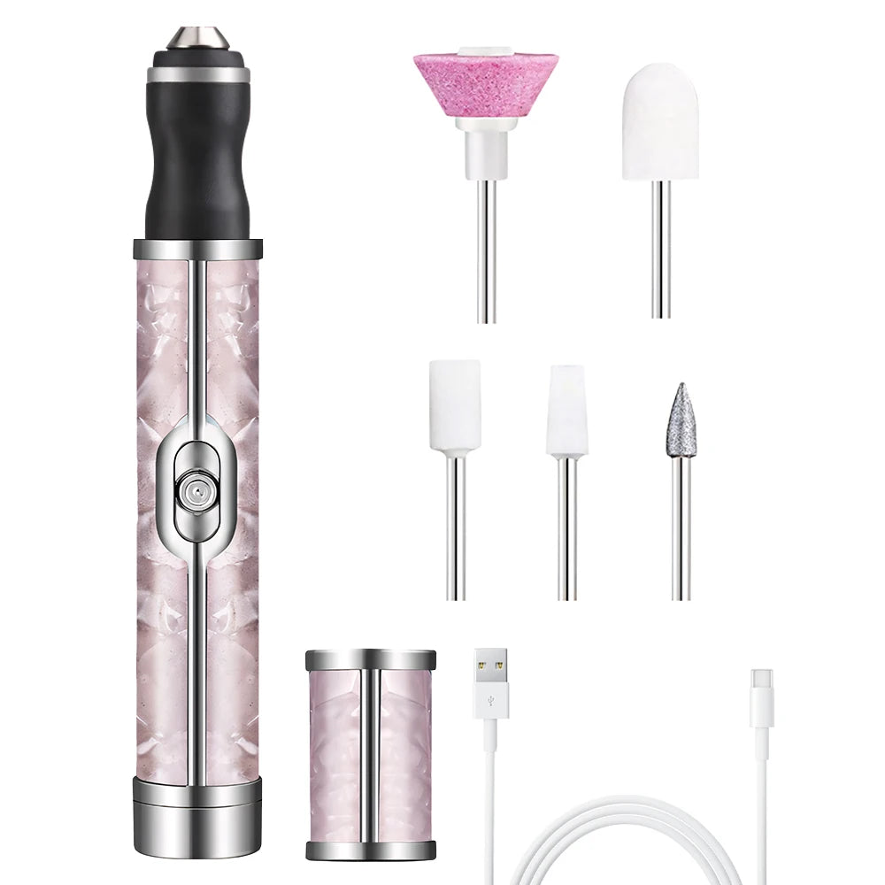 Rechargeable Electric Nail Drill Kit 4 Speed Manicure Pedicure Set