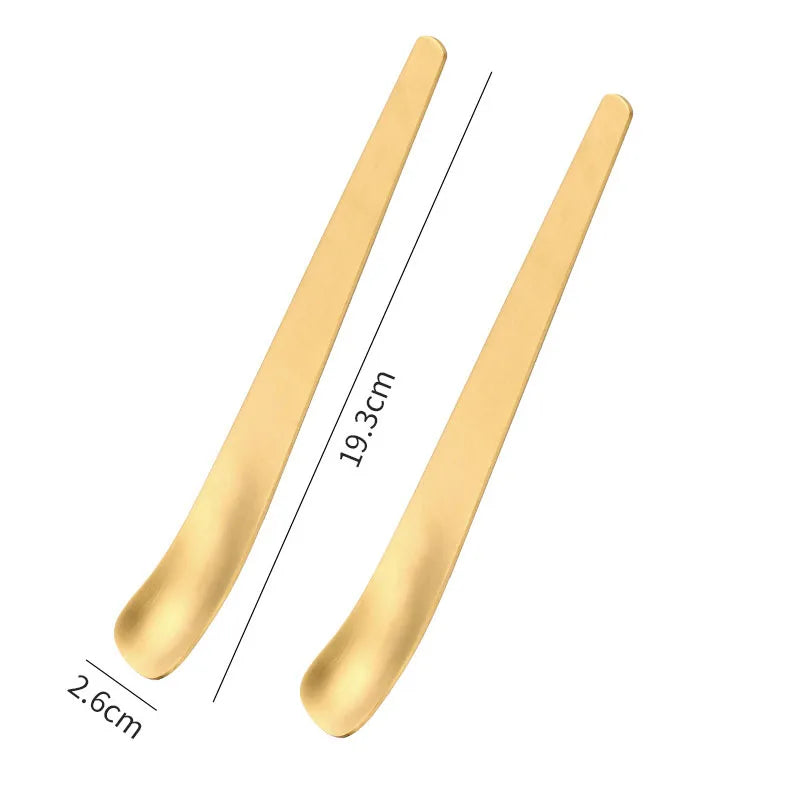 Flat Stainless Steel Coffee Spoon Set Tea Stirrer Dessert Spoons