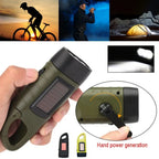 Solar Hand Crank LED Flashlight Emergency Camping Lantern
