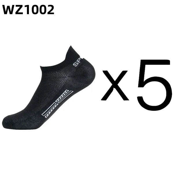 5 Pairs Men Cotton Ankle Socks Breathable Sports Mesh Summer Thin UK