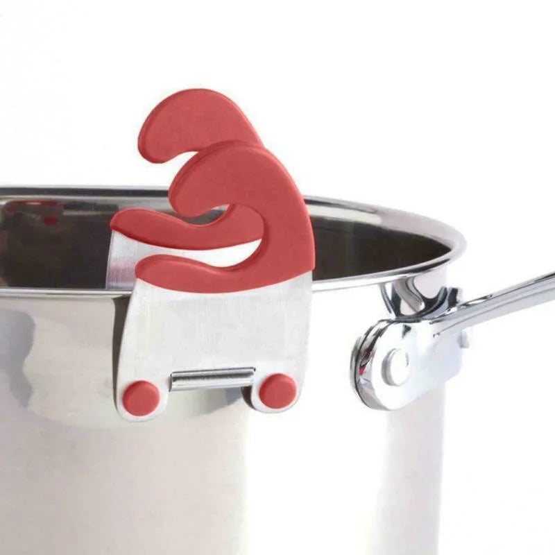 Silicone Pot Spoon Holder Heat-Resistant Clip