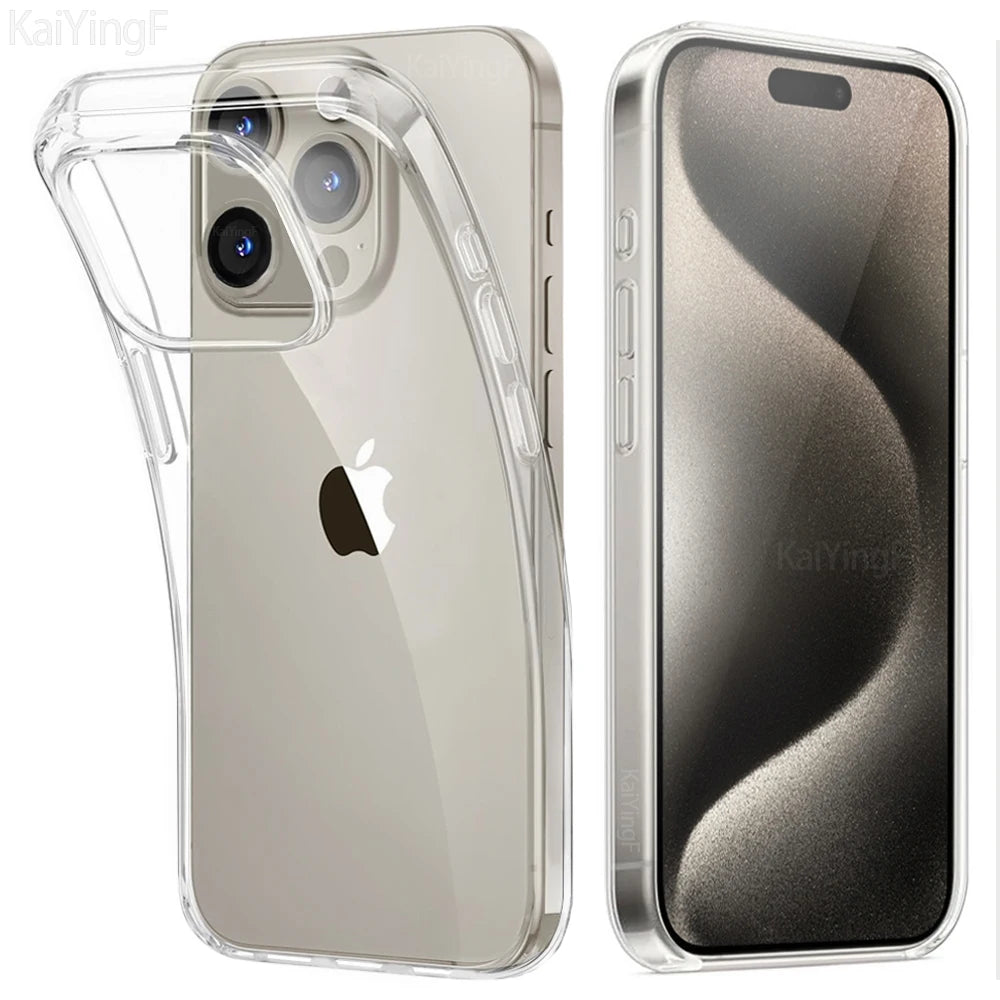 Luxury Transparent TPU iPhone Case | iPhone 11-16 Pro Max