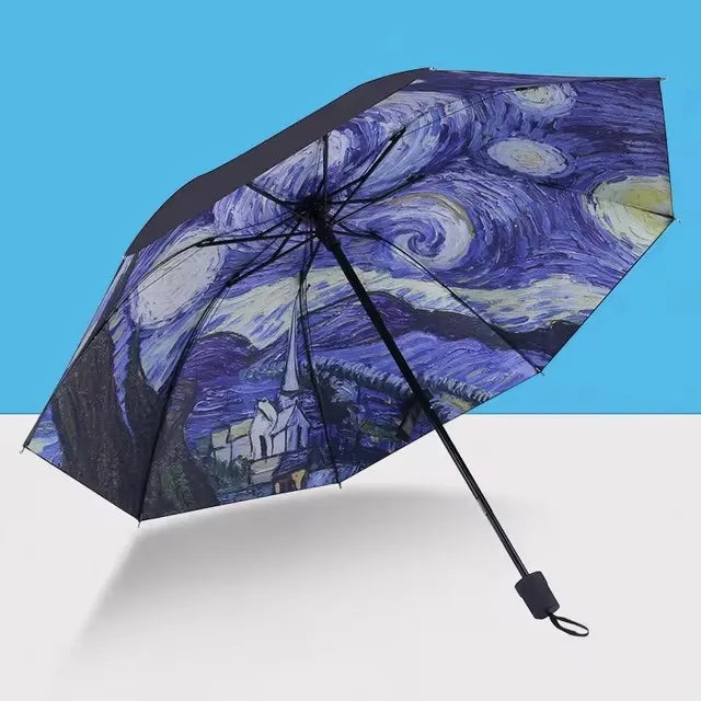 Buy Blue Sky Clouds Folding Umbrella UV Protection Parasol