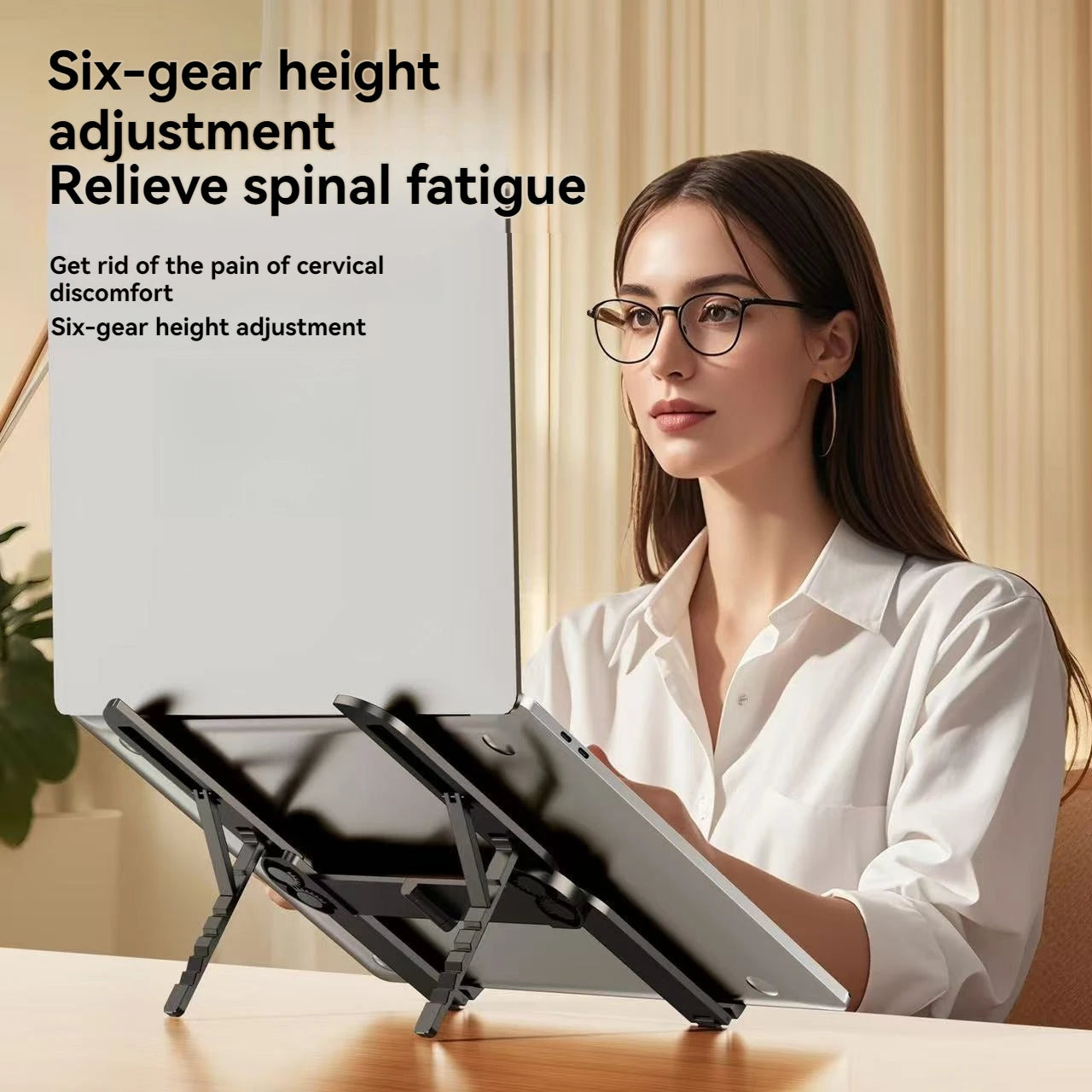 Metal Mini Foldable Laptop Stand Adjustable Portable 10-17 Inch