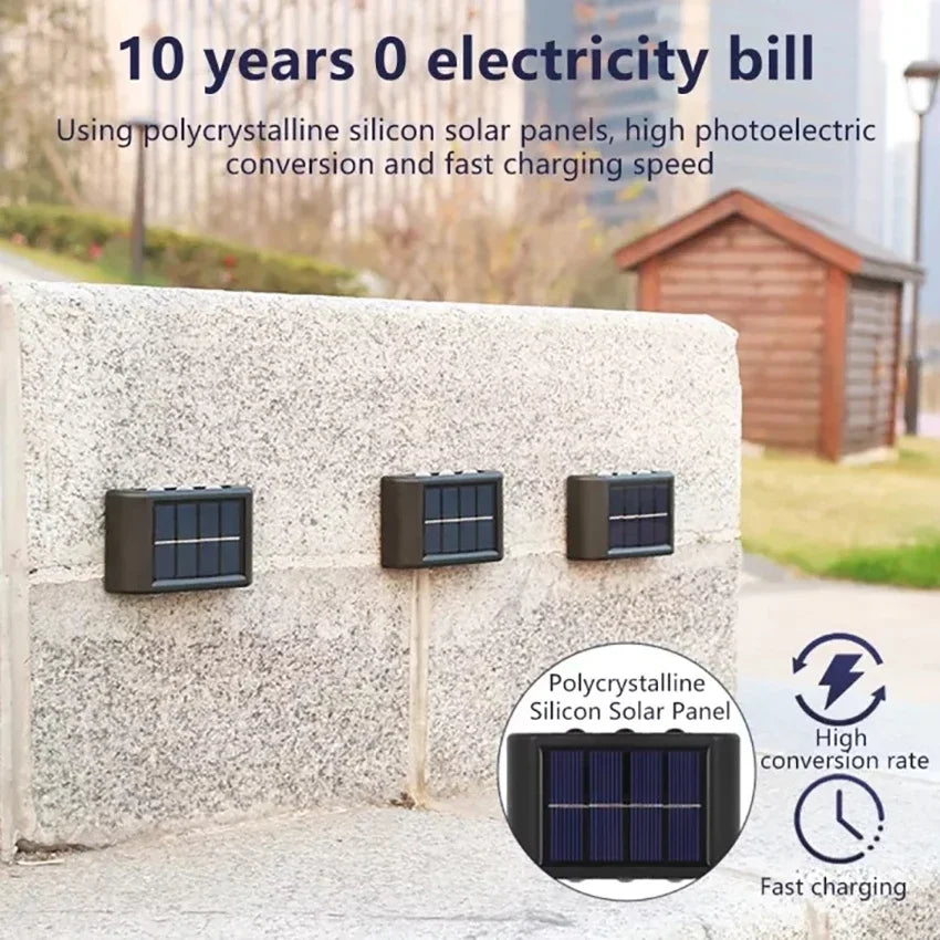 Solar Wall Light for Garden, Balcony & Outdoor Yard Decor