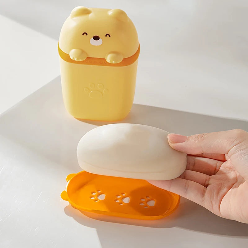 Cartoon Bear Soap Box – Waterproof Portable Travel & Bathroom Storage Case Secondary image