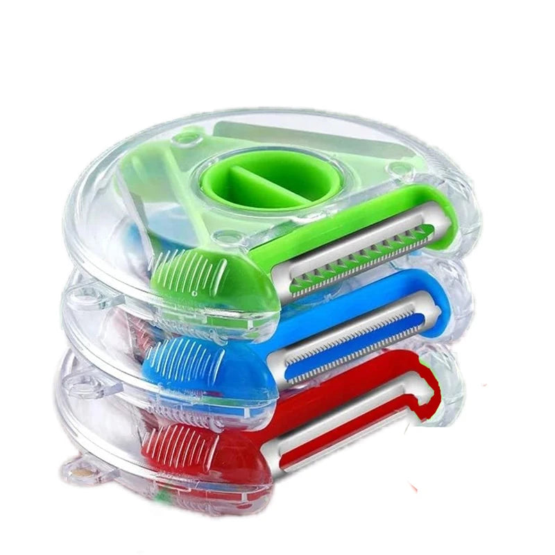 3 in 1 Fruit & Vegetable Peeler – Stainless Steel Multifunction Kitchen Tool