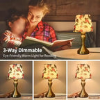 Nordic Retro Desk Lamp with Fabric Shade & USB Light