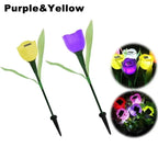 Solar Tulip Rose Flower Lights for Waterproof Garden Decor