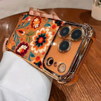 Colorful Flower Electroplated Case for iPhone 17 16 15 14 13 Pro Max