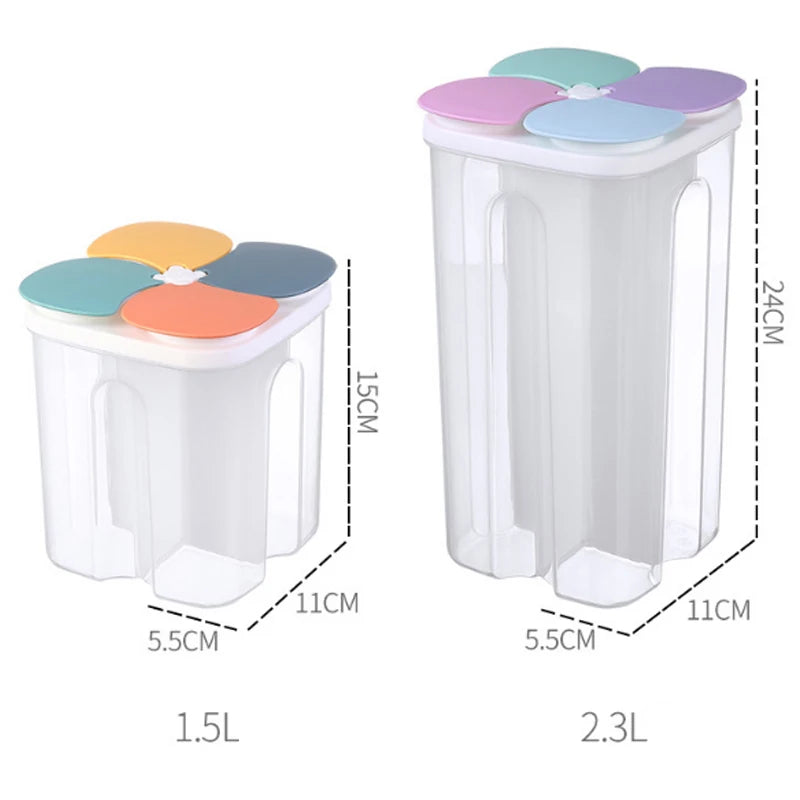 4-Grid Airtight Food Storage Container