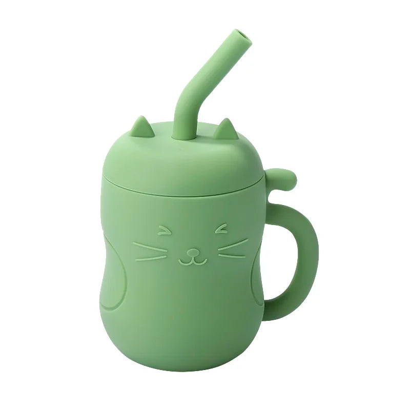 Baby Silicone Straw Cup Leakproof Snack Container