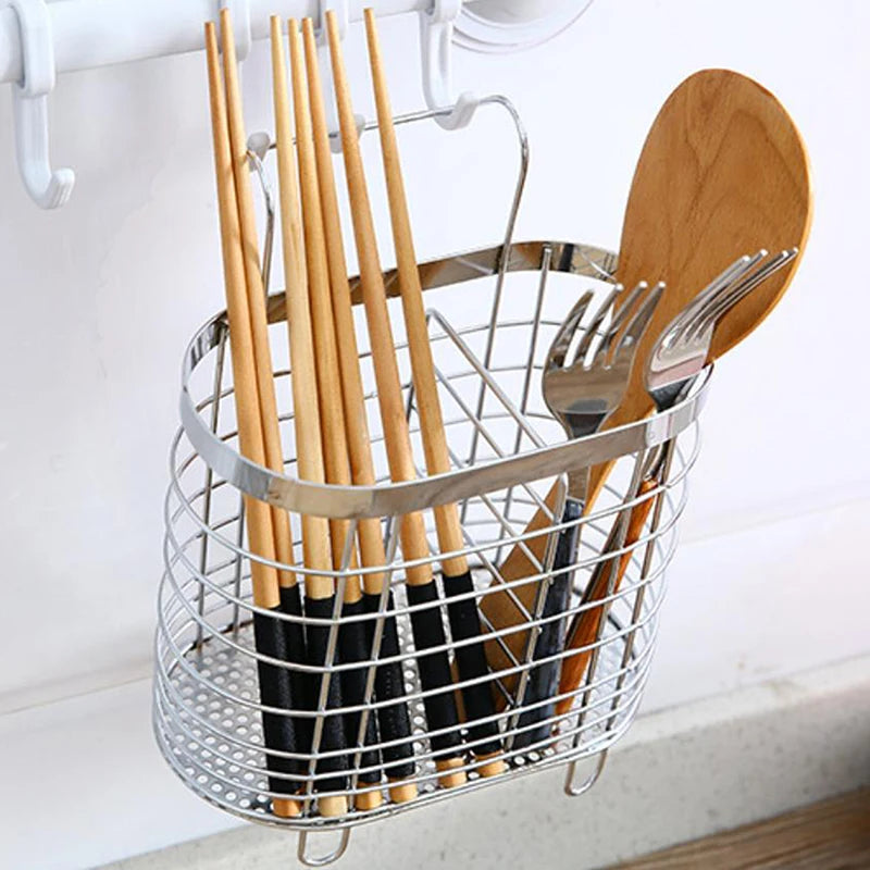 Stainless Steel Cutlery Holder Hanging Drainer