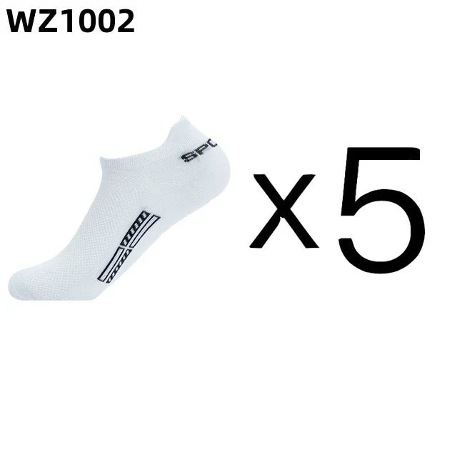5 Pairs Men Cotton Ankle Socks Breathable Sports Mesh Summer Thin UK