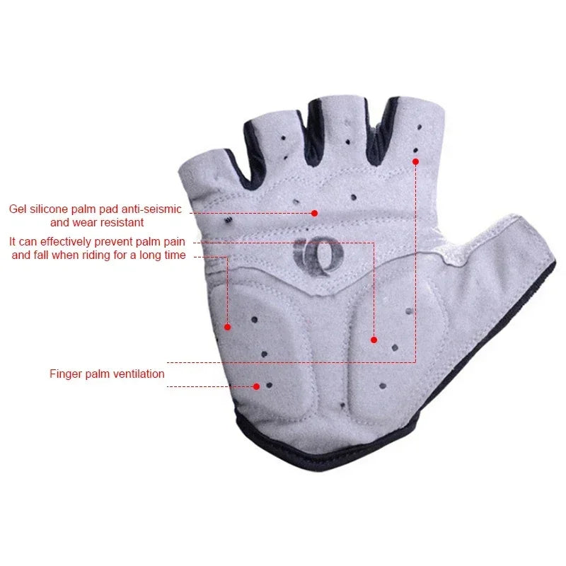 Half Finger Gel Cycling Gloves Anti-Slip Padded MTB Road Bike Men