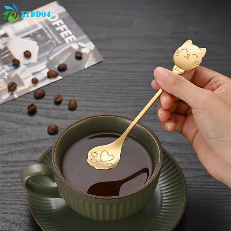 Cat Claw Spoon Stainless Steel – Cute Coffee, Tea & Dessert Mixing Spoon