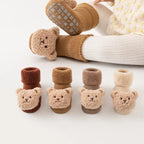 Cute Cartoon Bear Baby Socks Soft Anti-Slip Winter Cotton Socks