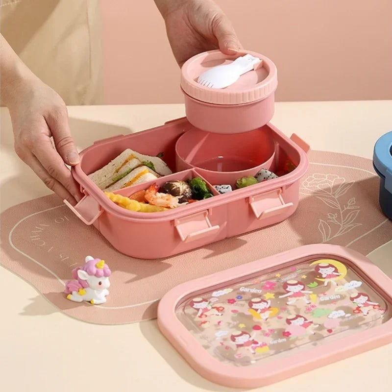 Cartoon Lunch Box 1000/1350ML Sealed Leakproof Bento Food Container