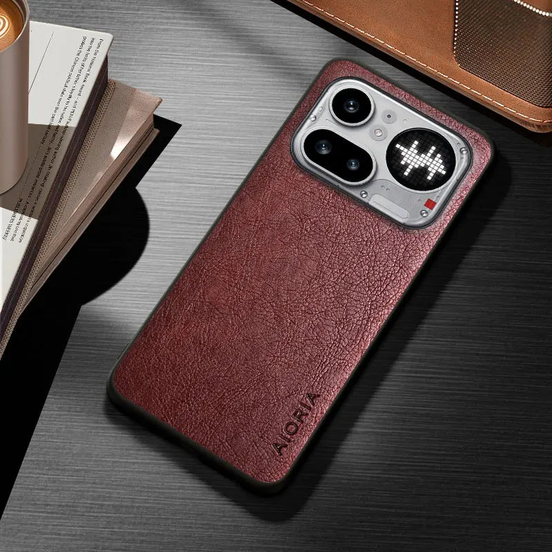 Classic PU Leather Case for Nothing Phone 4A Pro Stylish Cover
