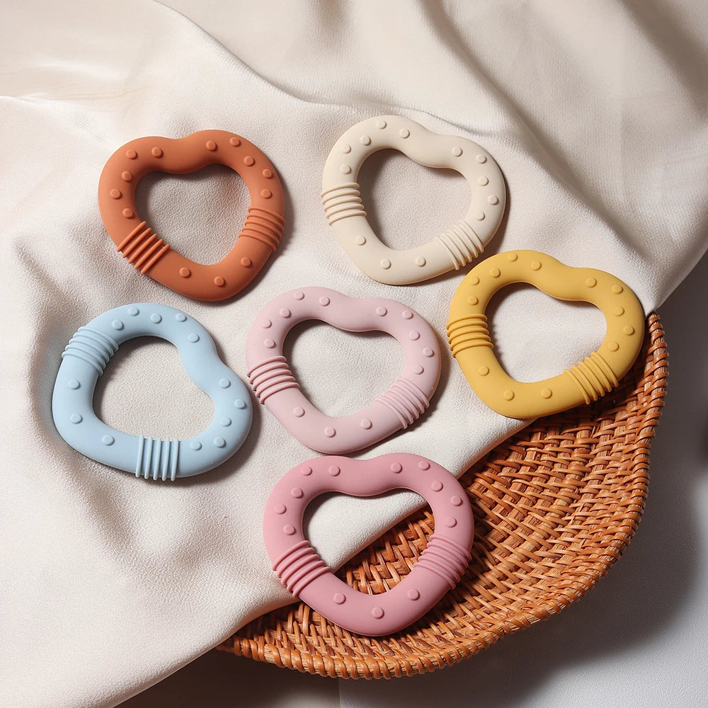 Star & Heart Silicone Baby Teether Food Grade Toy