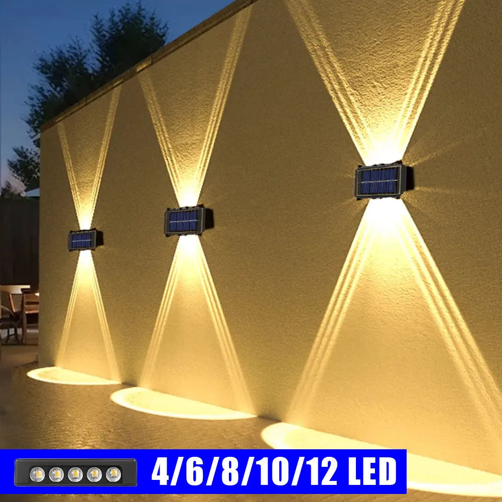 Solar Wall Light for Garden, Balcony & Outdoor Yard Decor