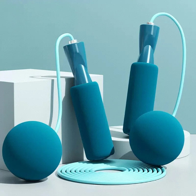 Cordless Skipping Rope Weighted Ball | Indoor Fat Burning Fitness