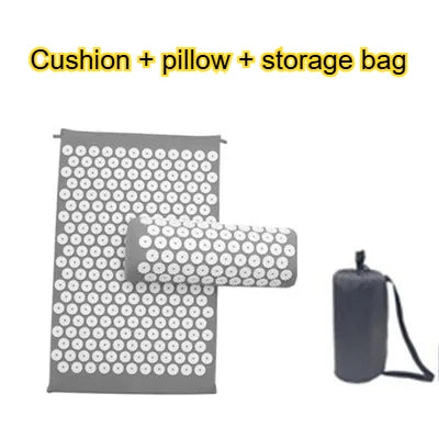 Acupressure Mat and Pillow Set Spiky Massage Mat for Back and Neck