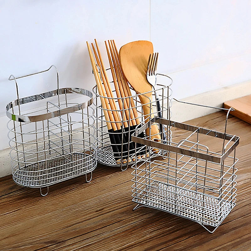 Stainless Steel Cutlery Holder Hanging Drainer