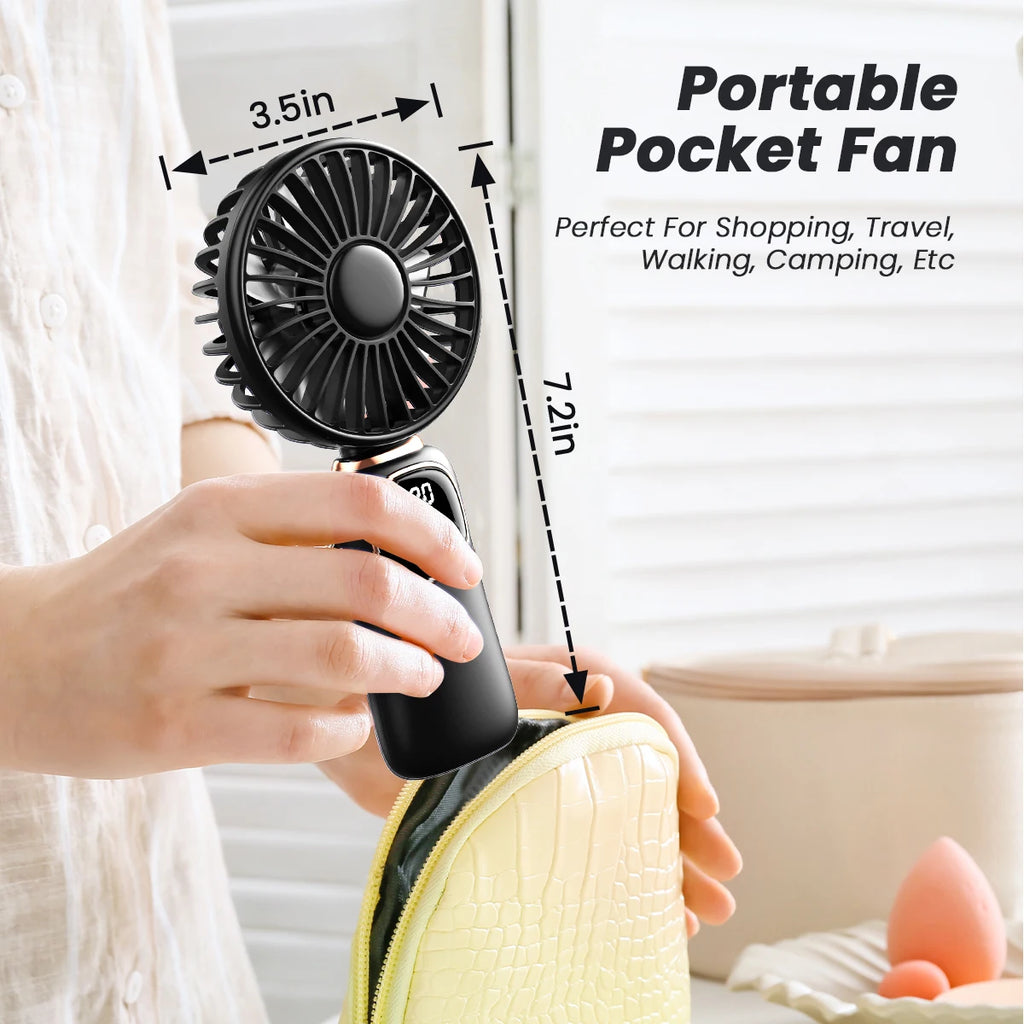 Coldsky 4000mAh Mini Fan UK 5-Speed 3-in-1 Portable Fan
