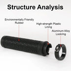 MTB Handlebar Grips Lock-On Anti-Slip Soft Rubber Shock Absorb