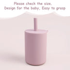 Baby Silicone Straw Cup BPA Free Toddler Water Bottle