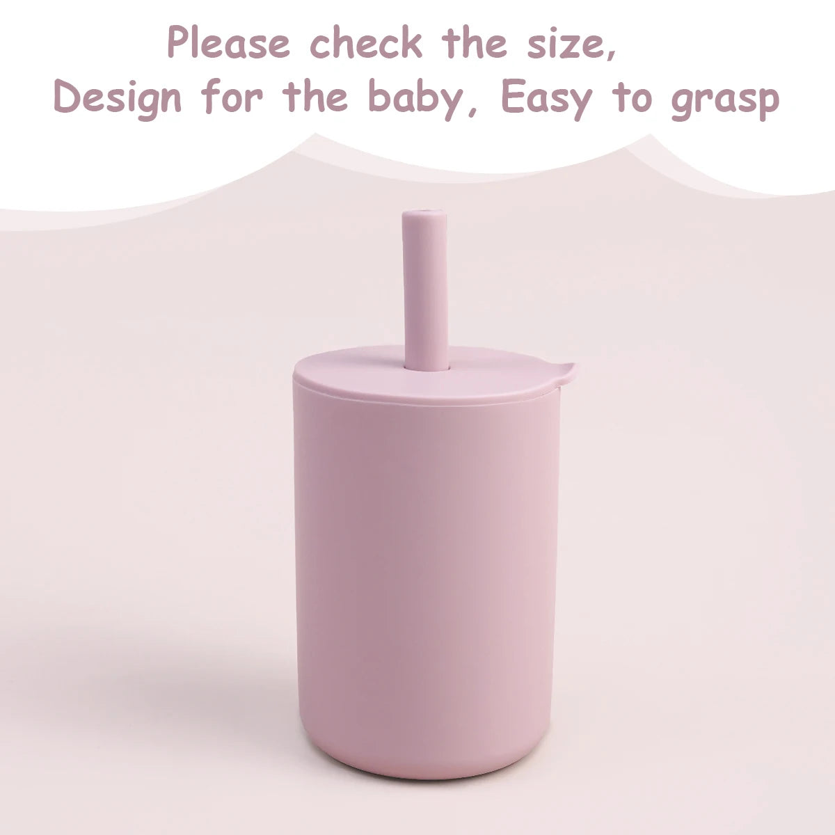 Baby Silicone Straw Cup BPA Free Toddler Water Bottle