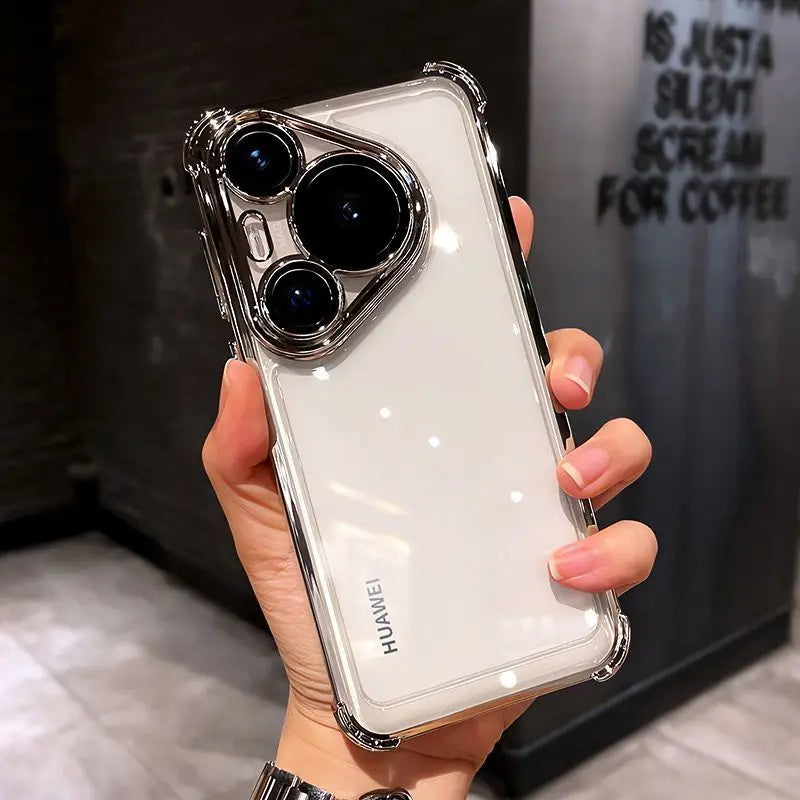 Luxury Clear Electroplated Case for Huawei Pura 80 Pro Plus & 80 Ultra