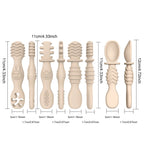 4PCS Silicone Baby Food Spoon Set for 6+ Months Feeding