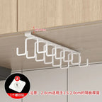 Under Shelf Mug Cup Hanger Double Row Kitchen Cabinet Hook Rack