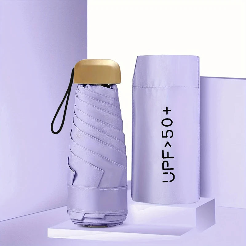 Buy Ultra Light Mini 5-Fold UV Sun Umbrella Pocket Capsule
