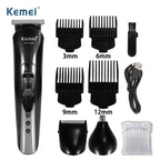 Kemei KM1506 Hair Clipper 3in1 Trimmer USB Recharge Beard Nose Shaver