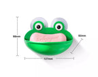 Cute Frog Soap Dish – Suction Cup Bathroom Soap Holder Rack Storage