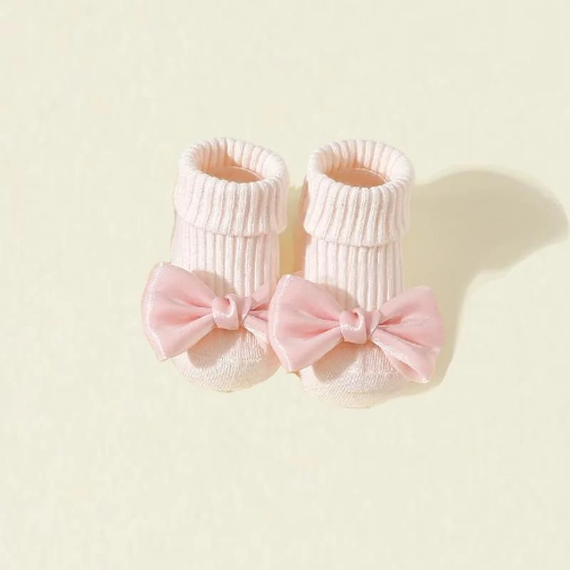 Baby Girl Bow Ankle Socks Soft Cotton Anti-Slip Toddler Socks