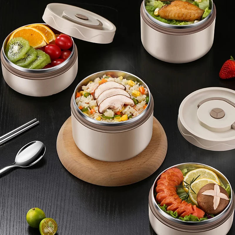 304 Stainless Steel Insulated Lunch Box Double Layer Sealed Food Container with Bag Secondary image