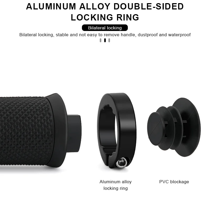 Ergonomic MTB Bike Grips Bilateral Lock Non-Slip Shockproof Rubber Secondary image