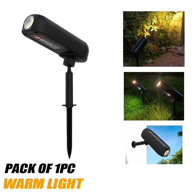 2-in-1 Solar Spotlight & Wall Lamp