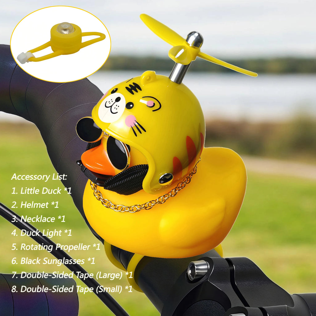 Yellow Duck Bicycle Bell Cute Cartoon Duck Bike Light Accessory