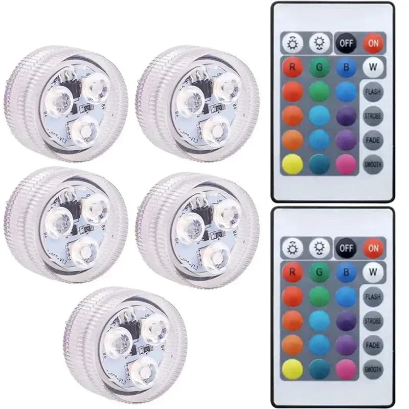Submersible LED Pool Lights Waterproof RGB with Remote